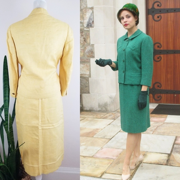 VTG 50s Davidow Skirt Suit Set - Picture 7 of 16